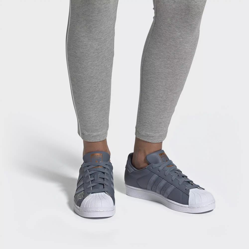 Adidas Superstar Tenis Azules Para Mujer (MX-42882)
